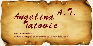 Angelina Tatović vizit kartica